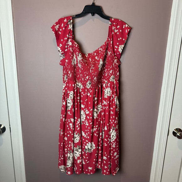 Torrid Mini Challis Off-Shoulder Skater Dress Floral 3X - Picture 2 of 11